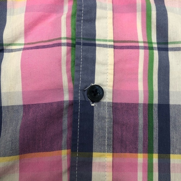 Wrangler Pink Blue Yellow & White Plaid Short Sleeve Button-up Shirt SIZE 6 - Picture 6 of 12